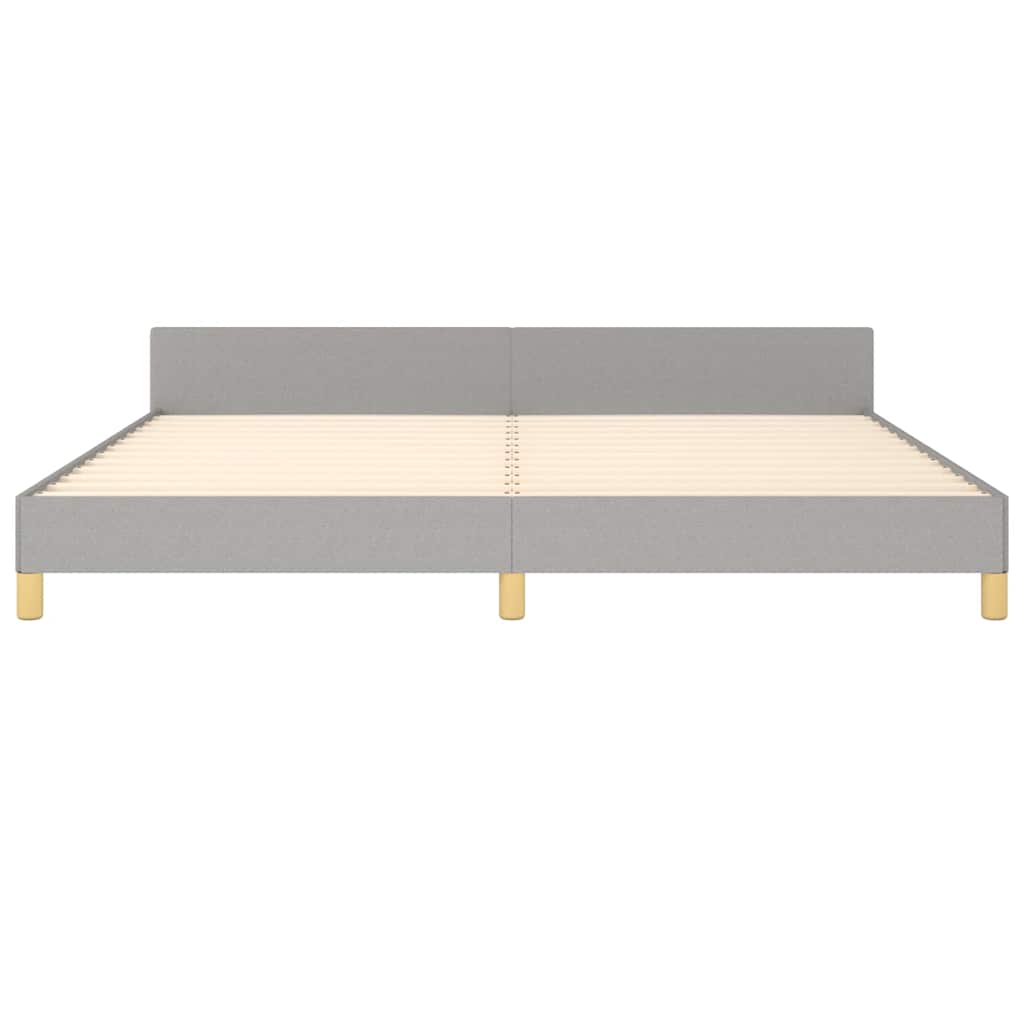 Giroletto senza Materasso Grigio Chiaro 200x200 cm Tessuto