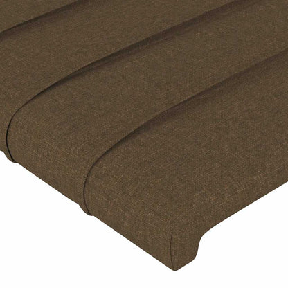 Giroletto senza Materasso Marrone Scuro 200x200 cm in Tessuto