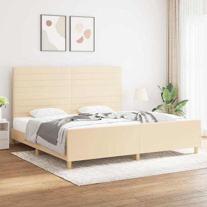Giroletto senza Materasso Crema 200x200 cm in Tessuto