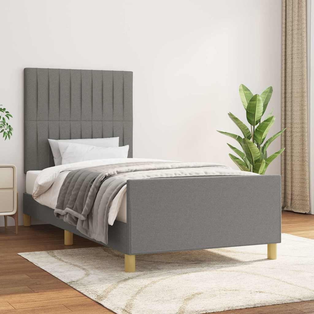 Giroletto senza Materasso Grigio Scuro 80x200 cm Tessuto