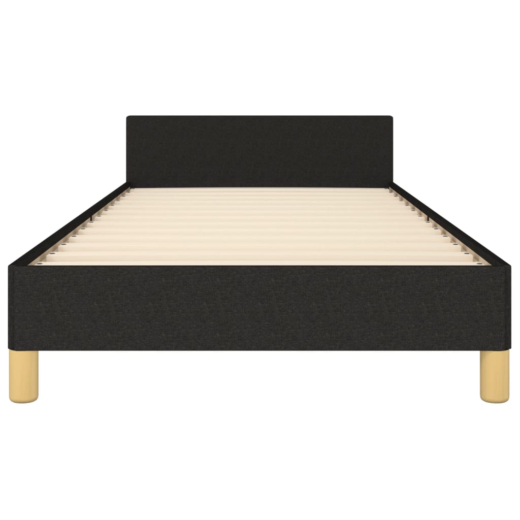 Bed frame with Black Headboard 80x200 cm in Fabric