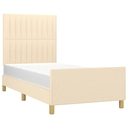 Giroletto senza Materasso Crema 80x200 cm in Tessuto