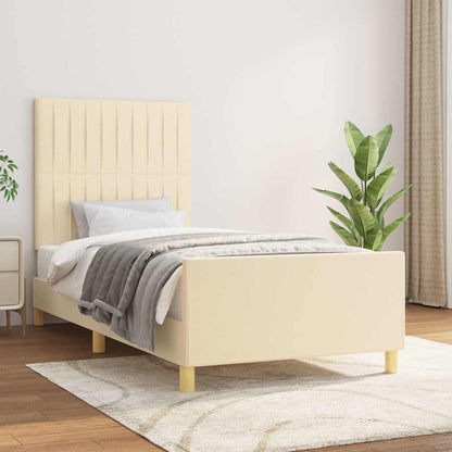 Giroletto senza Materasso Crema 80x200 cm in Tessuto
