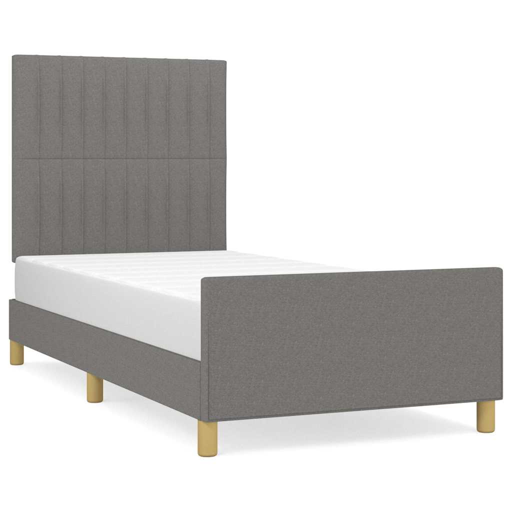 Giroletto senza Materasso Grigio Scuro 90x200 cm Tessuto