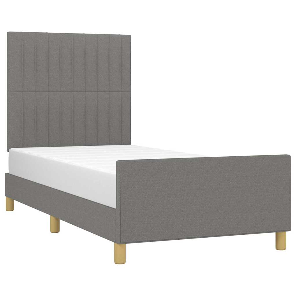Giroletto senza Materasso Grigio Scuro 90x200 cm Tessuto