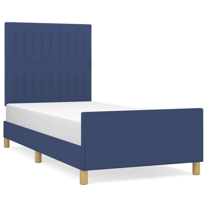 Giroletto senza Materasso Blu 90x200 cm in Tessuto