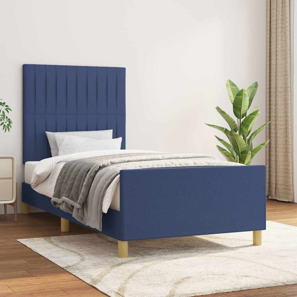 Giroletto senza Materasso Blu 90x200 cm in Tessuto