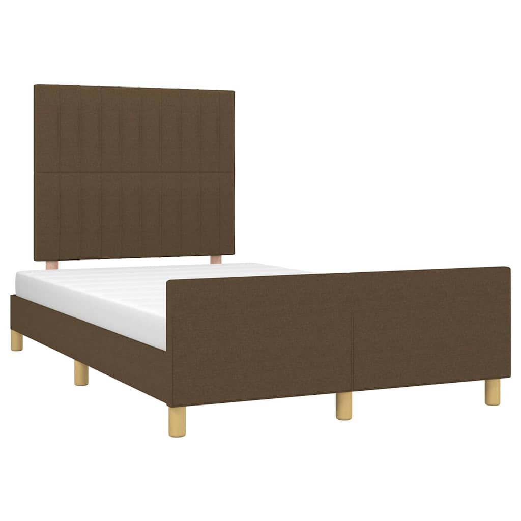 Giroletto senza Materasso Marrone Scuro 120x200 cm Tessuto