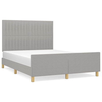 Giroletto senza Materasso Grigio Chiaro 140x190 cm Tessuto