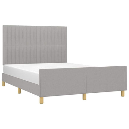 Giroletto senza Materasso Grigio Chiaro 140x190 cm Tessuto