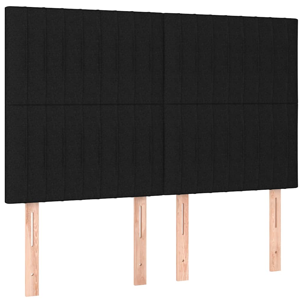 Giroletto senza Materasso Nero 140x190 cm in Tessuto