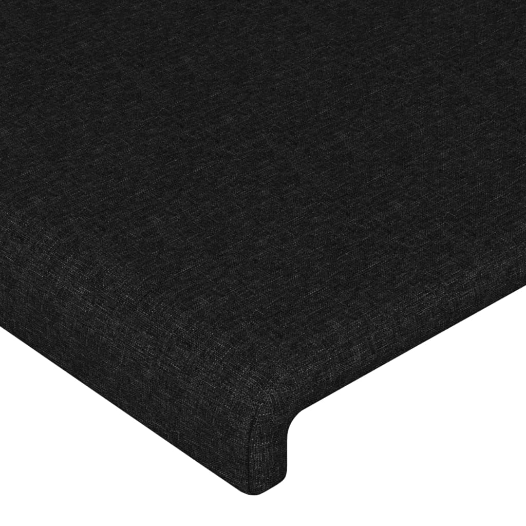 Giroletto con Testiera Nero 140x190 cm in Tessuto - homemem39