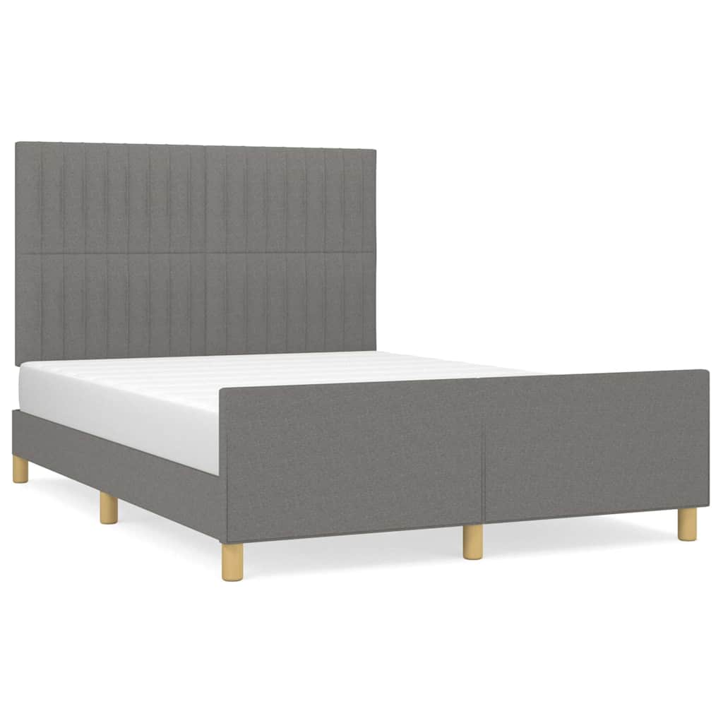 Giroletto senza Materasso Grigio Scuro 140x200 cm Tessuto