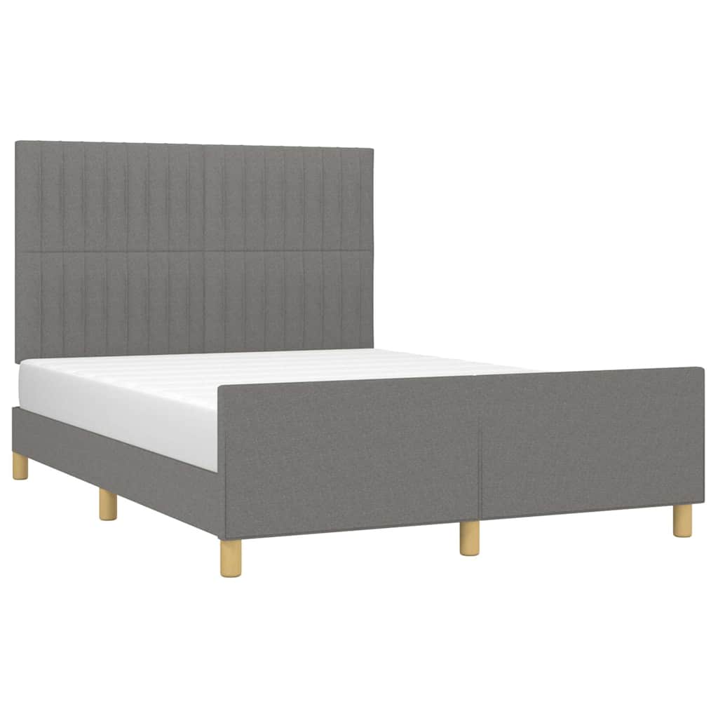 Giroletto senza Materasso Grigio Scuro 140x200 cm Tessuto