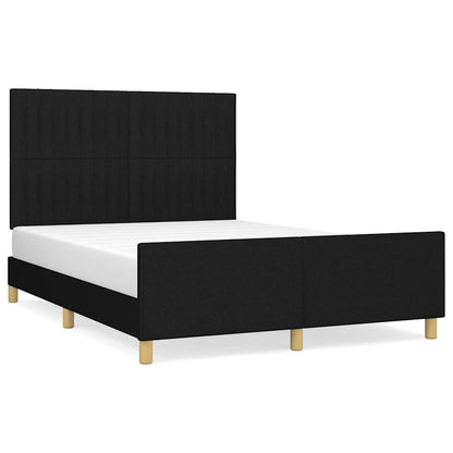 Giroletto senza Materasso Nero 140x200 cm in Tessuto