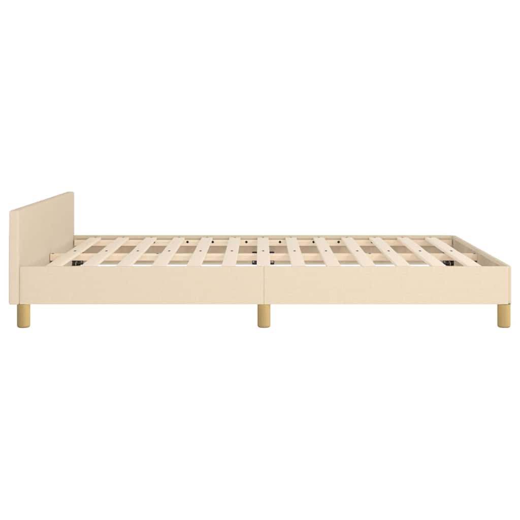 Giroletto senza Materasso Crema 140x200 cm in Tessuto