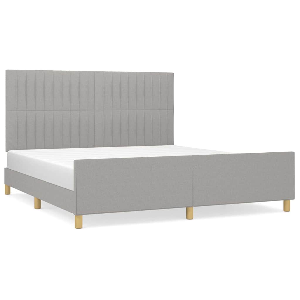 Giroletto senza Materasso Grigio Chiaro 160x200 cm Tessuto