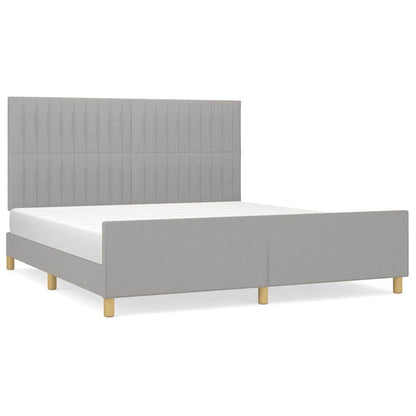 Giroletto senza Materasso Grigio Chiaro 160x200 cm Tessuto