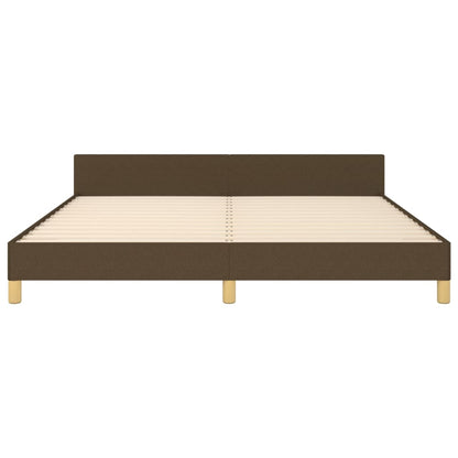 Giroletto senza Materasso Marrone Scuro 160x200 cm Tessuto | homemem39