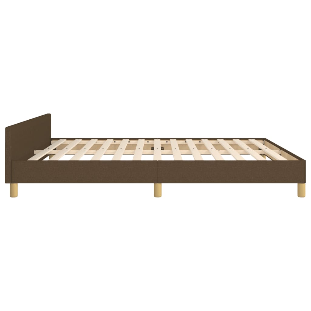 Giroletto senza Materasso Marrone Scuro 160x200 cm Tessuto | homemem39