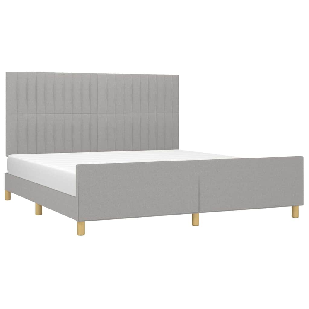 Giroletto senza Materasso Grigio Chiaro 180x200 cm Tessuto