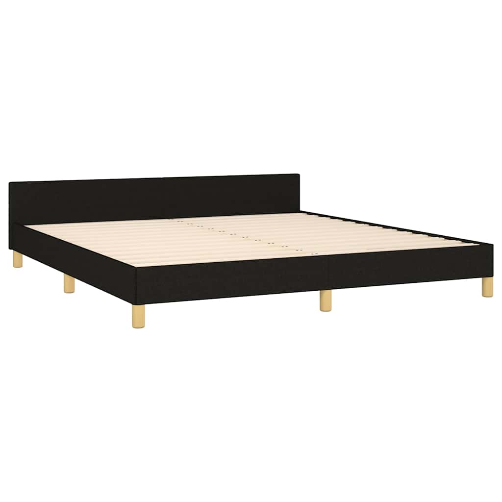 Giroletto senza Materasso Nero 180x200 cm in Tessuto