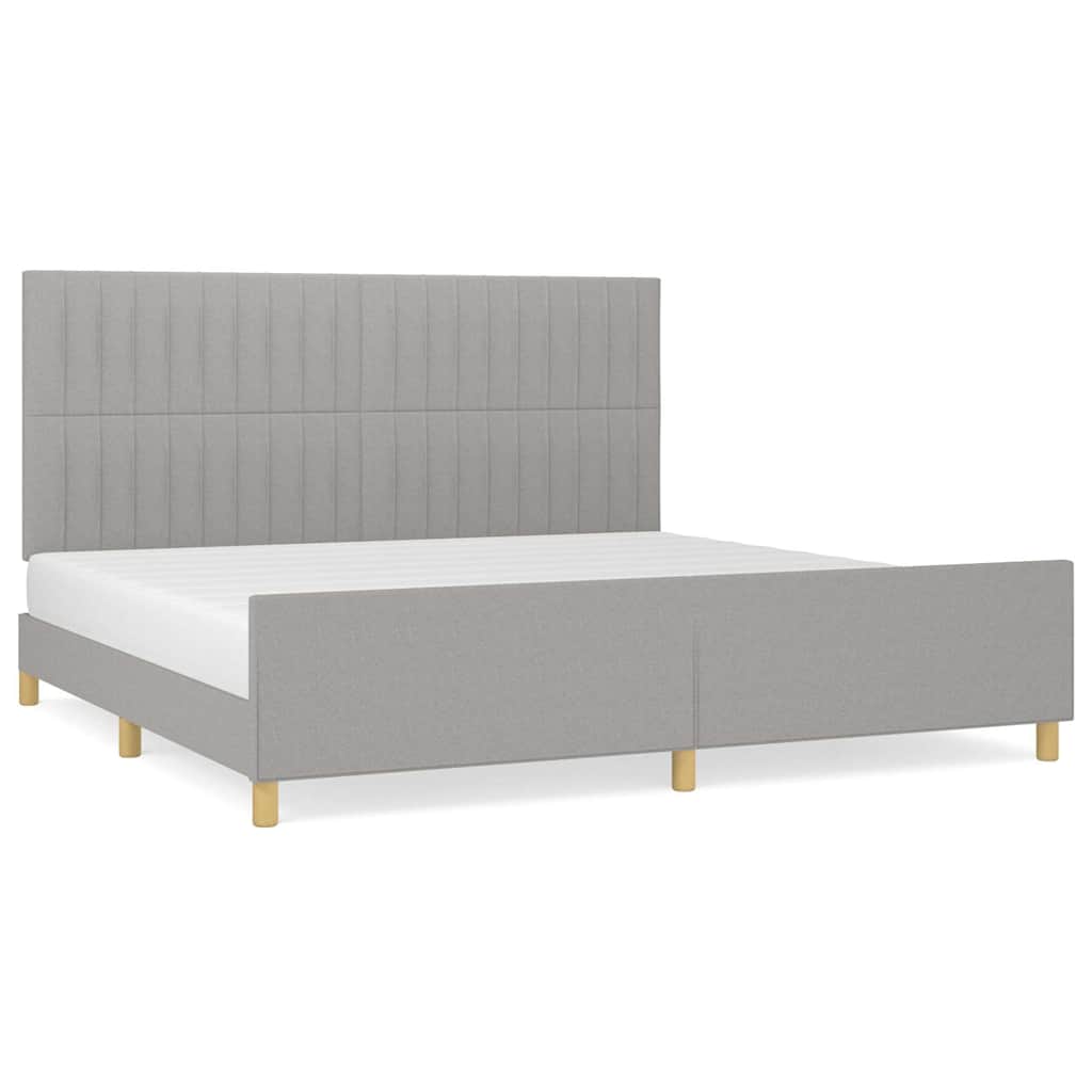 Giroletto senza Materasso Grigio Chiaro 200x200 cm Tessuto