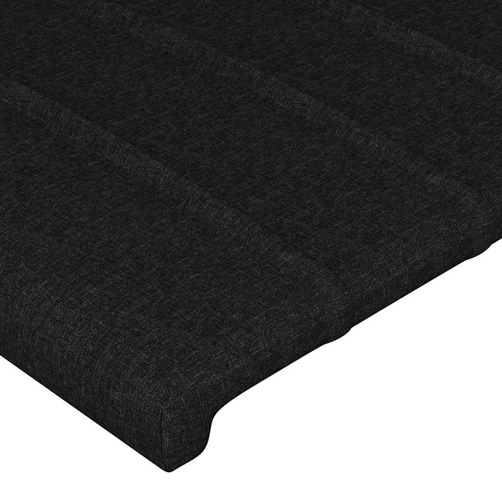 Giroletto senza Materasso Nero 200x200 cm in Tessuto