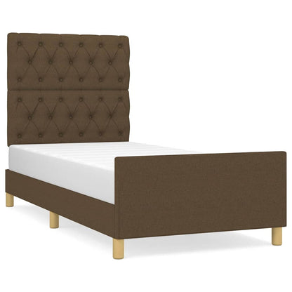 Giroletto senza Materasso Marrone Scuro 80x200 cm Tessuto