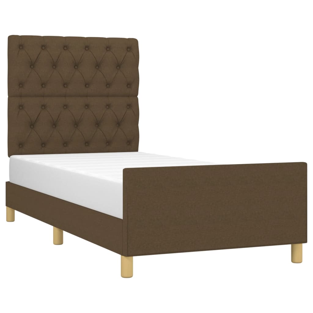 Giroletto senza Materasso Marrone Scuro 80x200 cm Tessuto | homemem39