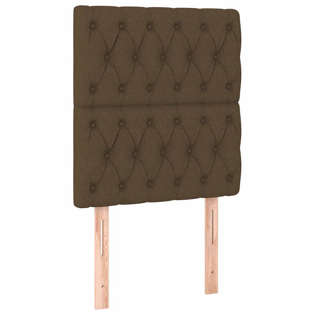 Giroletto senza Materasso Marrone Scuro 80x200 cm Tessuto