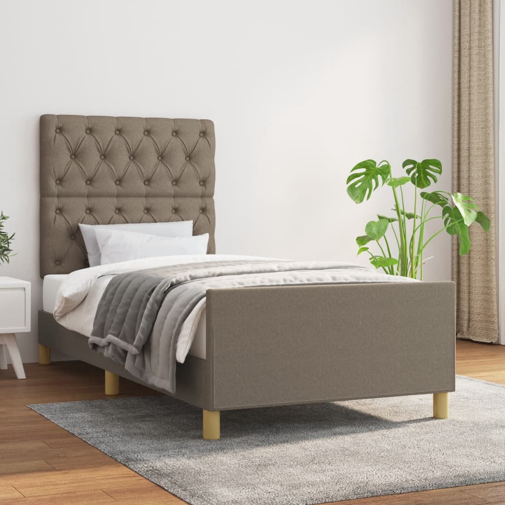 Giroletto senza Materasso Tortora 80x200 cm Tessuto | homemem39