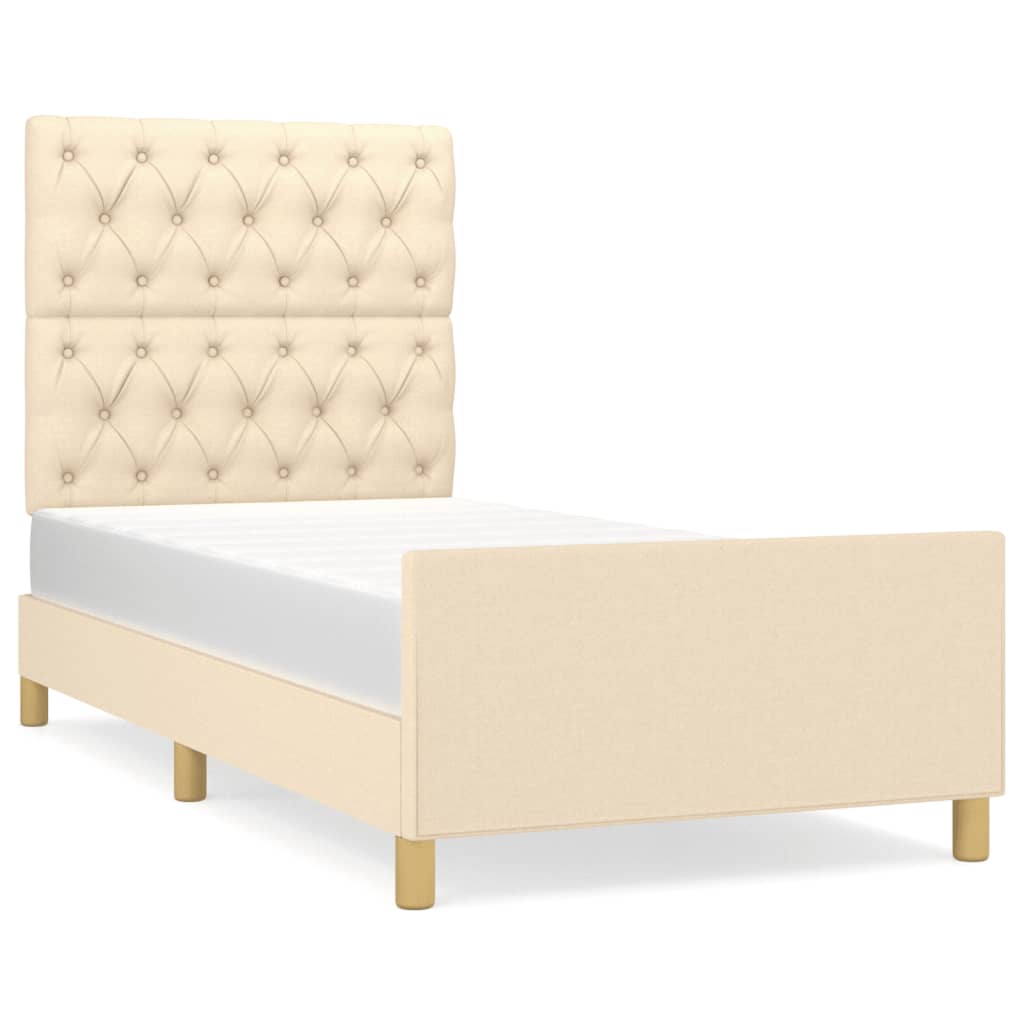 Giroletto senza Materasso Crema 80x200 cm in Tessuto | homemem39