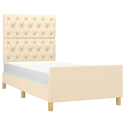 Giroletto senza Materasso Crema 80x200 cm in Tessuto