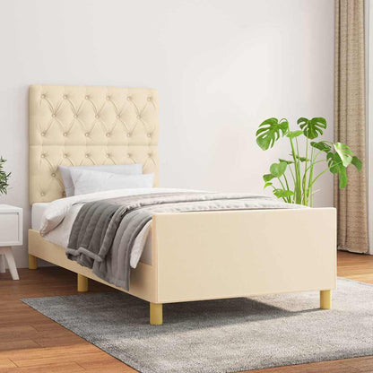 Giroletto senza Materasso Crema 80x200 cm in Tessuto
