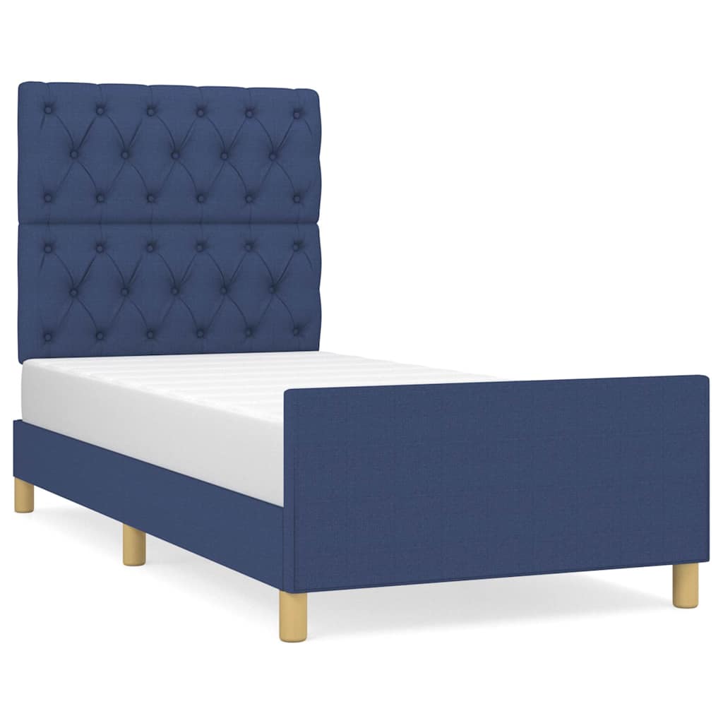 Giroletto senza Materasso Blu 80x200 cm in Tessuto