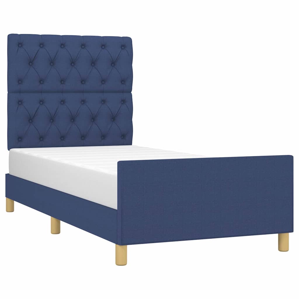 Giroletto senza Materasso Blu 80x200 cm in Tessuto