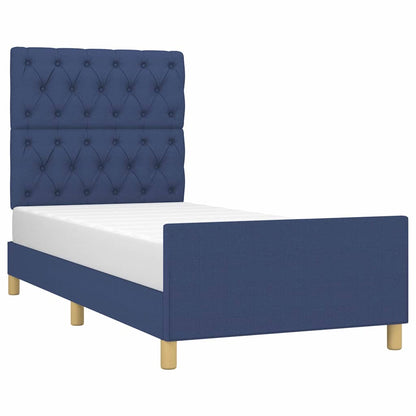 Giroletto senza Materasso Blu 80x200 cm in Tessuto