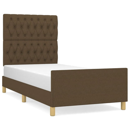 Giroletto senza Materasso Marrone Scuro 90x190 cm Tessuto | homemem39