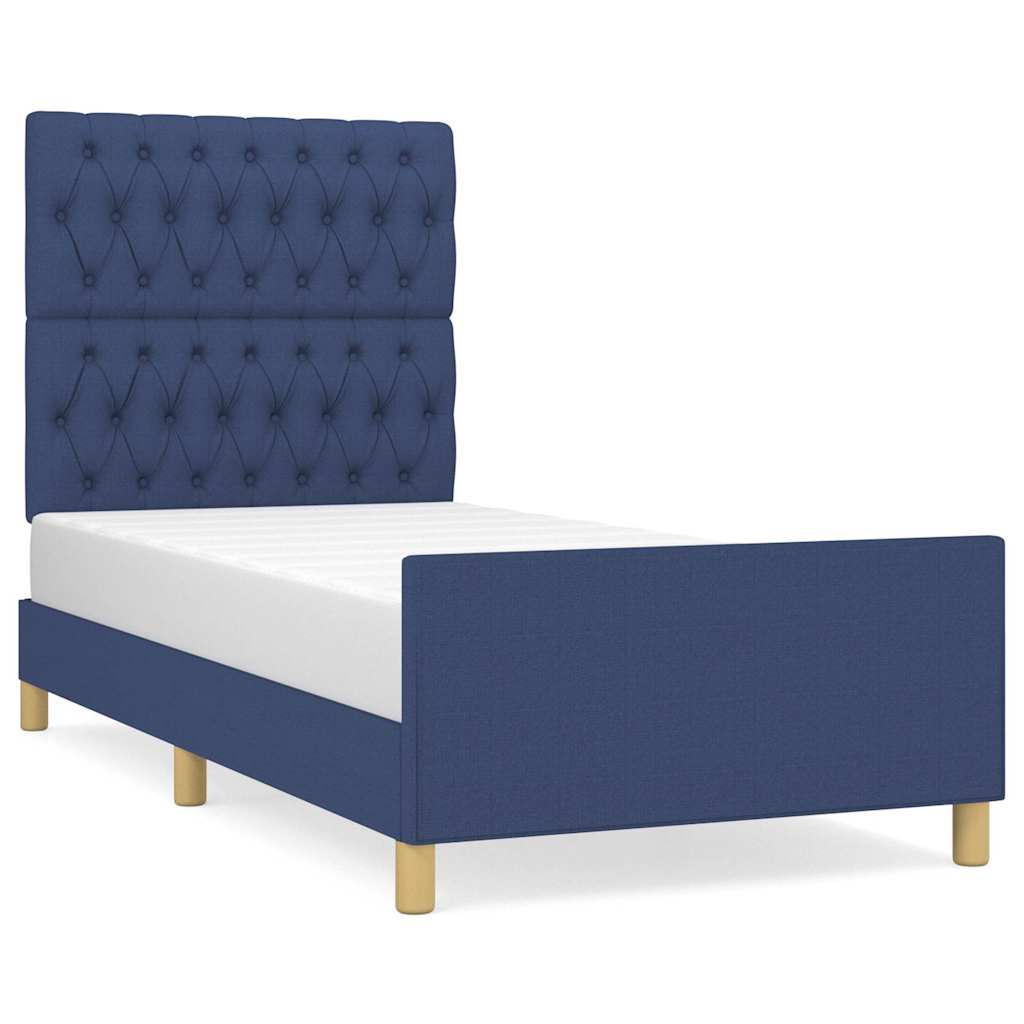 Giroletto senza Materasso Blu 90x190 cm in Tessuto
