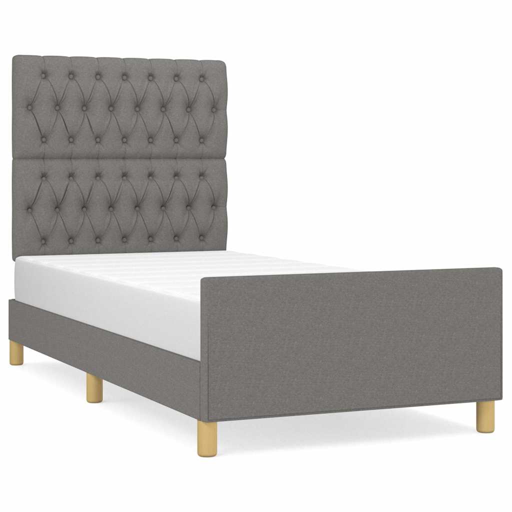 Giroletto senza Materasso Grigio Scuro 90x200 cm Tessuto