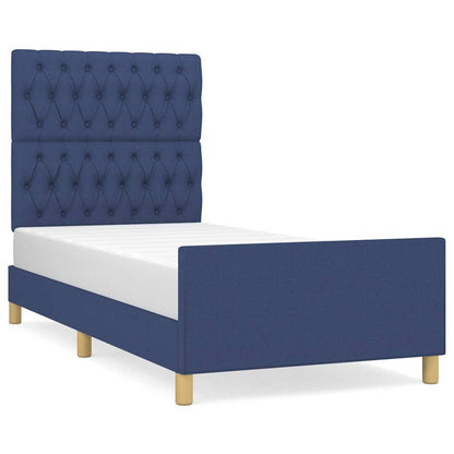 Giroletto senza Materasso Blu 90x200 cm in Tessuto