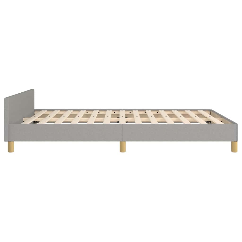 Giroletto senza Materasso Grigio Chiaro 140x190 cm Tessuto