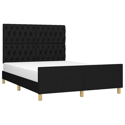 Giroletto senza Materasso Nero 140x190 cm in Tessuto