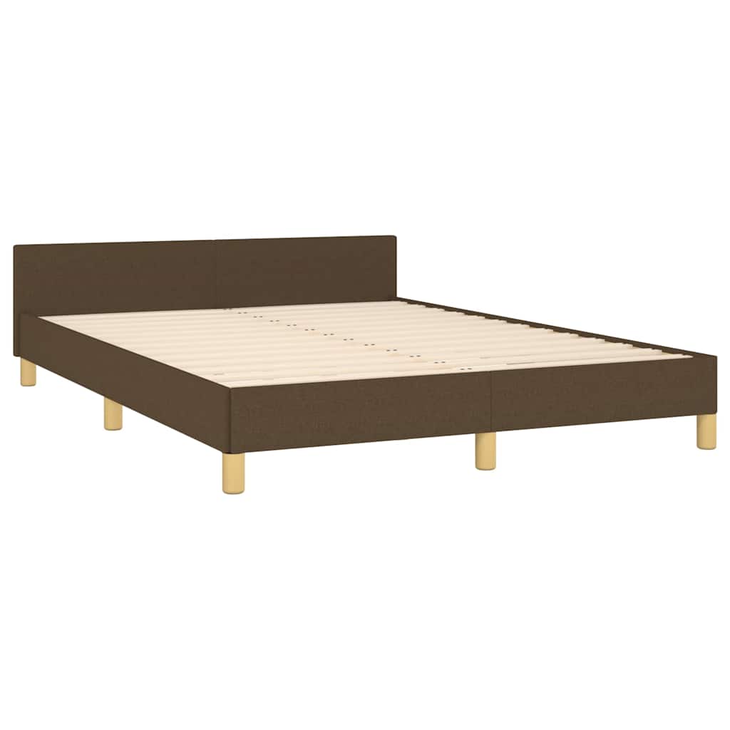 Giroletto senza Materasso Marrone Scuro 140x190 cm Tessuto