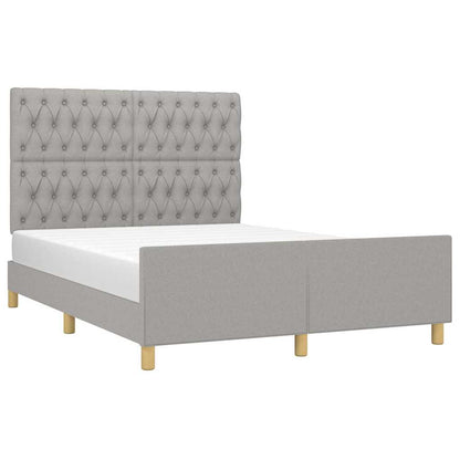 Giroletto senza Materasso Grigio Chiaro 140x200 cm Tessuto