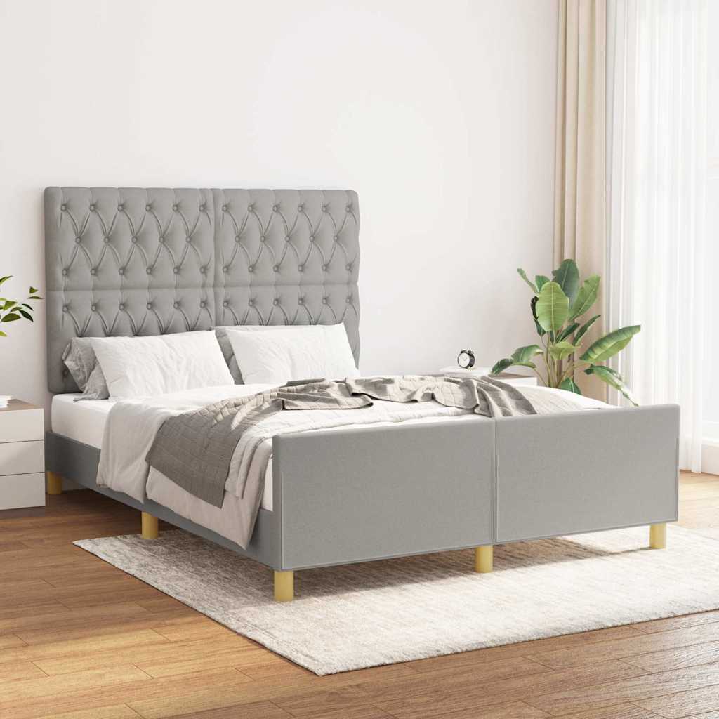 Giroletto senza Materasso Grigio Chiaro 140x200 cm Tessuto
