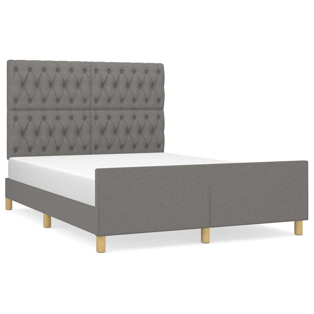 Giroletto senza Materasso Grigio Scuro 140x200 cm Tessuto