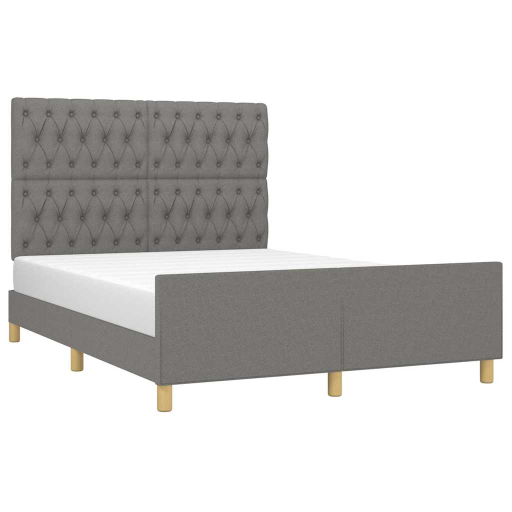 Giroletto senza Materasso Grigio Scuro 140x200 cm Tessuto