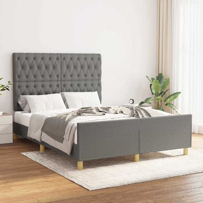 Giroletto senza Materasso Grigio Scuro 140x200 cm Tessuto